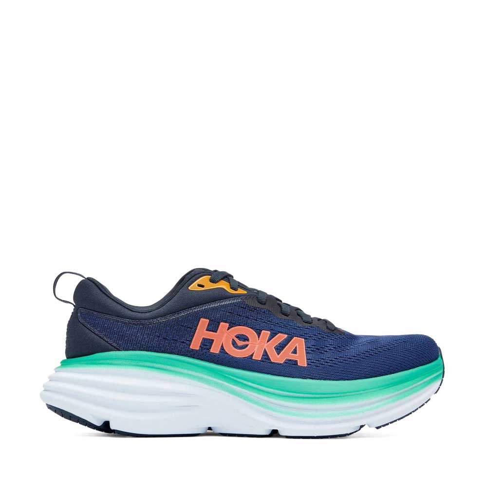 Hoka One One Bondi 8 Outer Space Blue Womens side view - Hanig's Footwear