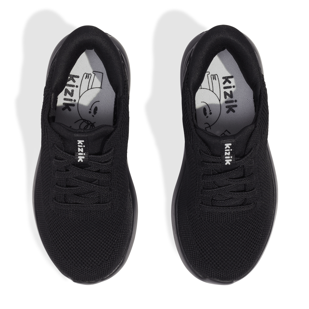 Kizik Athens Blackout Mens top view mens - Hanig's Footwear