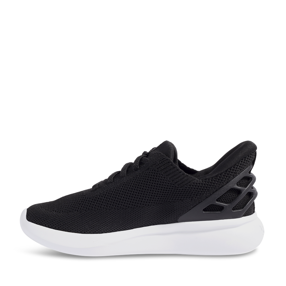 Kizik Athens Black White Sole Womens inside view | Hanig's Footwear