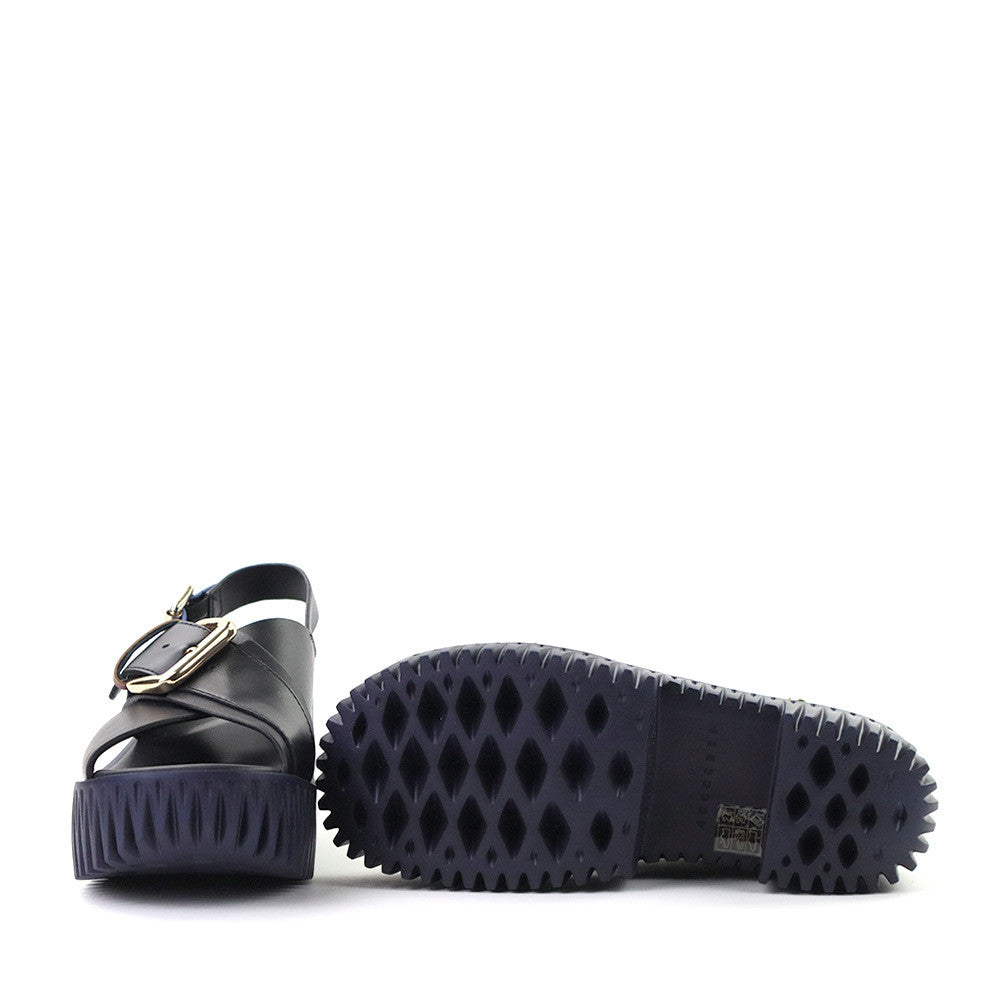 4ccccees Plia June Black sole view - Hanig's Footwear