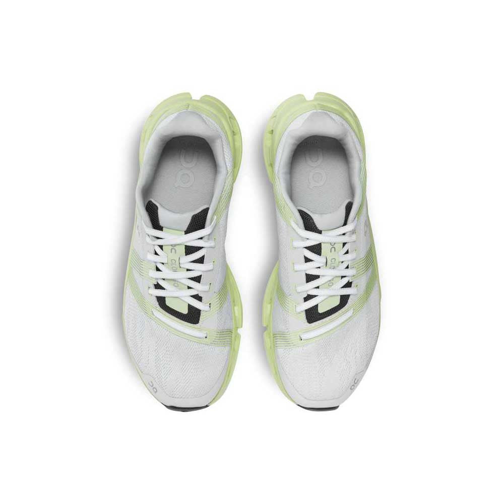 On Running Cloudgo White/Meadow Womens top view - Hanig's Footwear