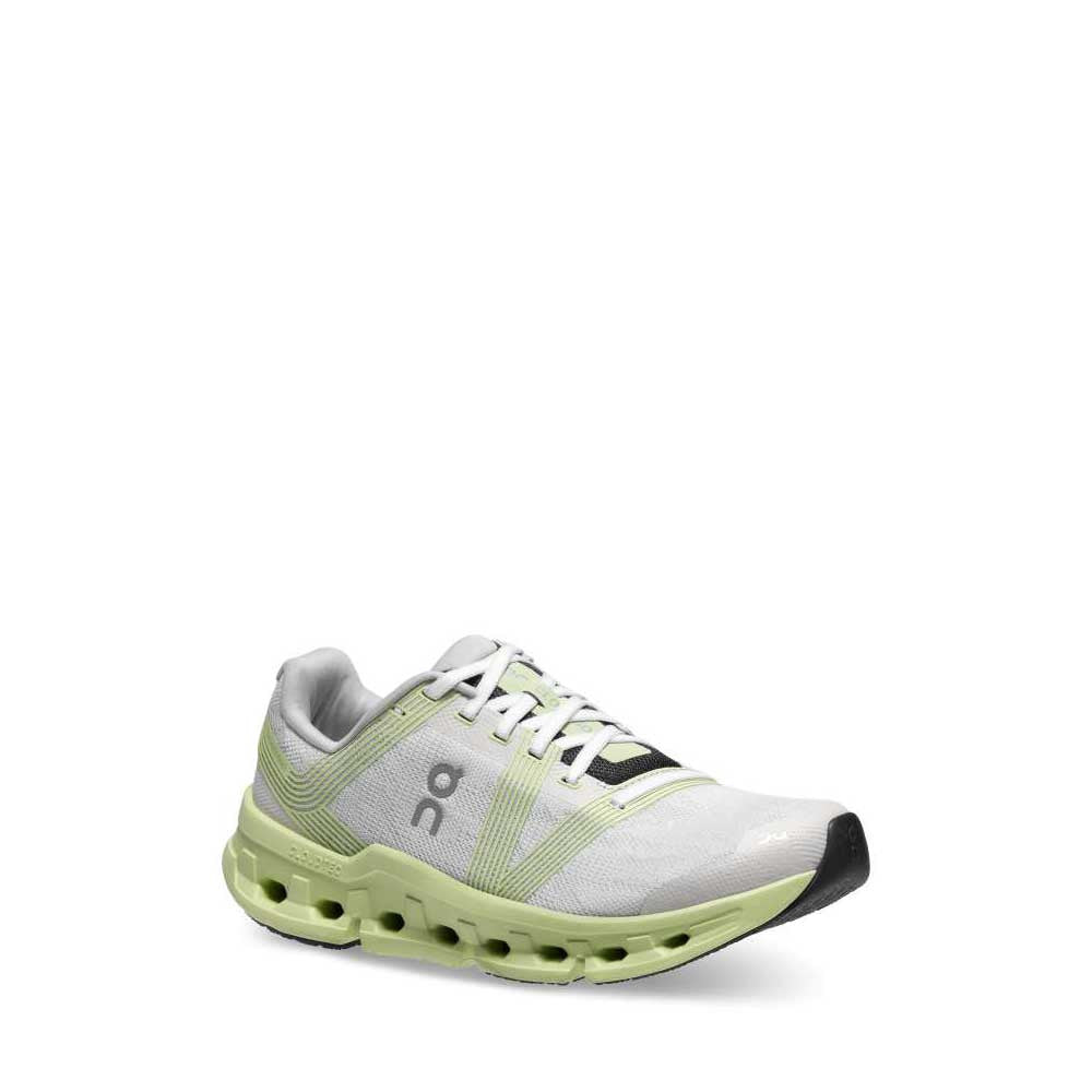 On Running Cloudgo White/Meadow Womens angle view - Hanig's Footwear