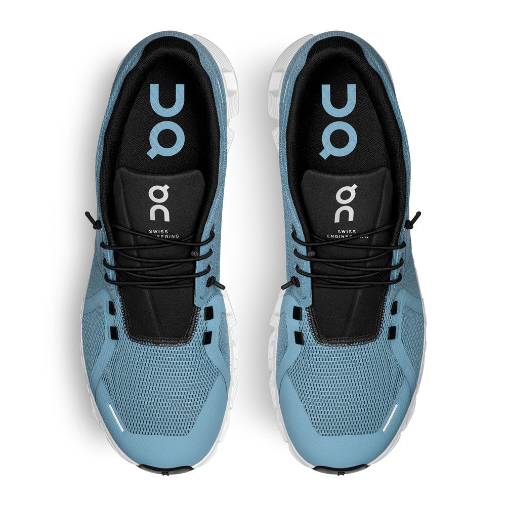 On Cloud 5 Niagara Blue Mens top view - Hanig's Footwear
