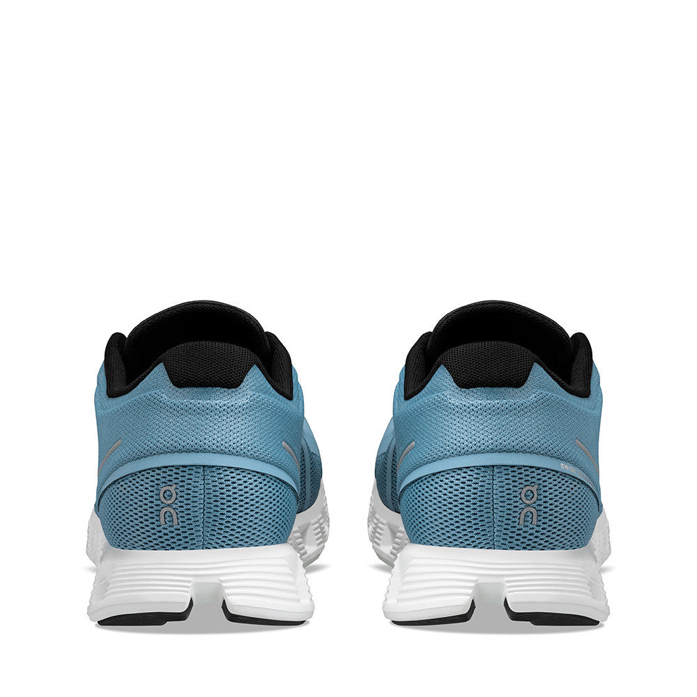 On Cloud 5 Niagara Blue Mens heel view - Hanig's Footwear