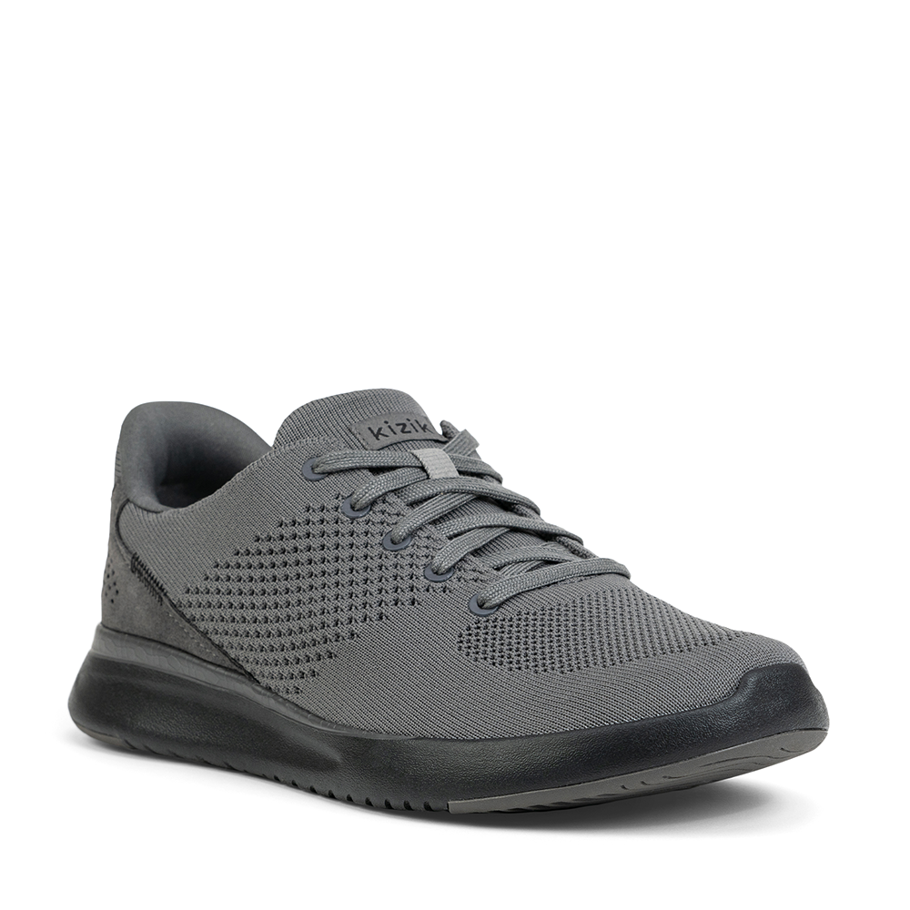 Kizik Lima Graphite Mens angle view mens - Hanig's Footwear