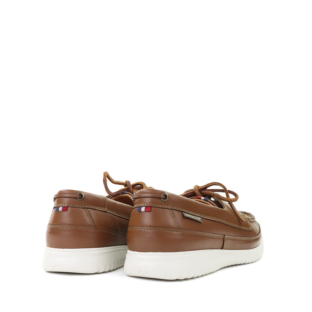 Mephisto Trevis Hazelnut heel view - Hanigs Footwear