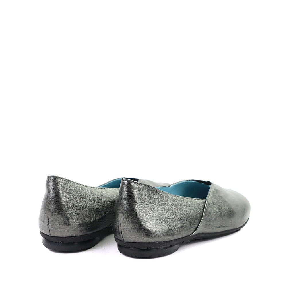 Thierry Rabotin Gracie 1587MP Pewter heel view - Hanig's Footwear