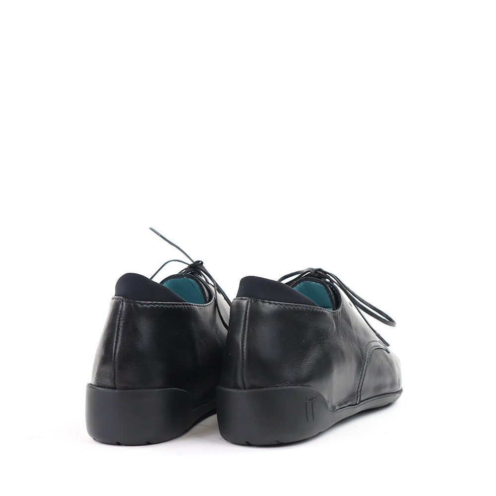 Thierry Rabotin Keldeo 4900 Black Nappa heel view - Hanig's Footwear