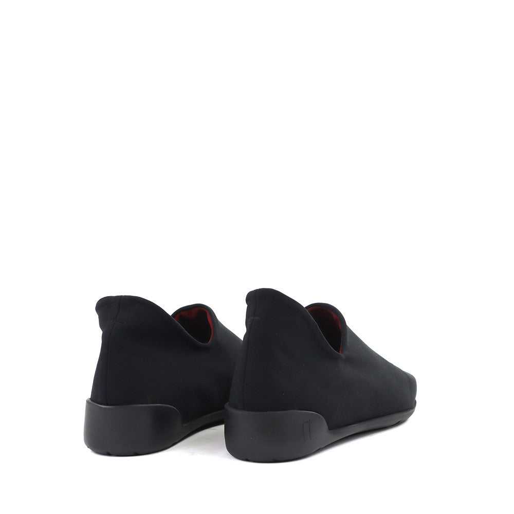 Thierry Rabotin Kaku 4901 Black Peach heel view - Hanig's Footwear