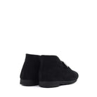Thierry Rabotin Gybe 1543MQ Black suede heel view - Hanig's Footwear