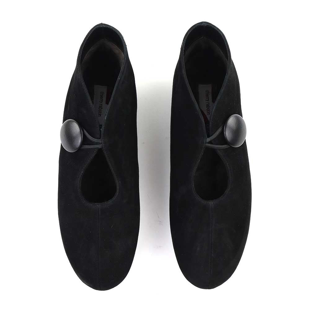 Thierry Rabotin Gybe 1543MQ Black suede top view - Hanig's Footwear