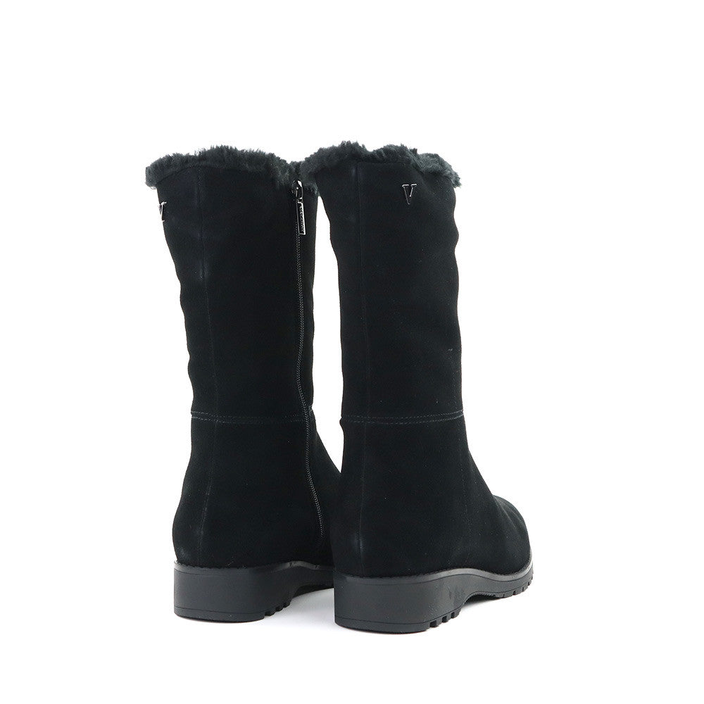 Mephisto Sofia Black heel view - Hanig's Footwear