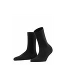 Falke Cotton Touch Socks in black angle view - Hanig's Footwear