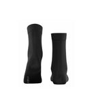 Falke Cotton Touch Socks in black heel view - Hanig's Footwear