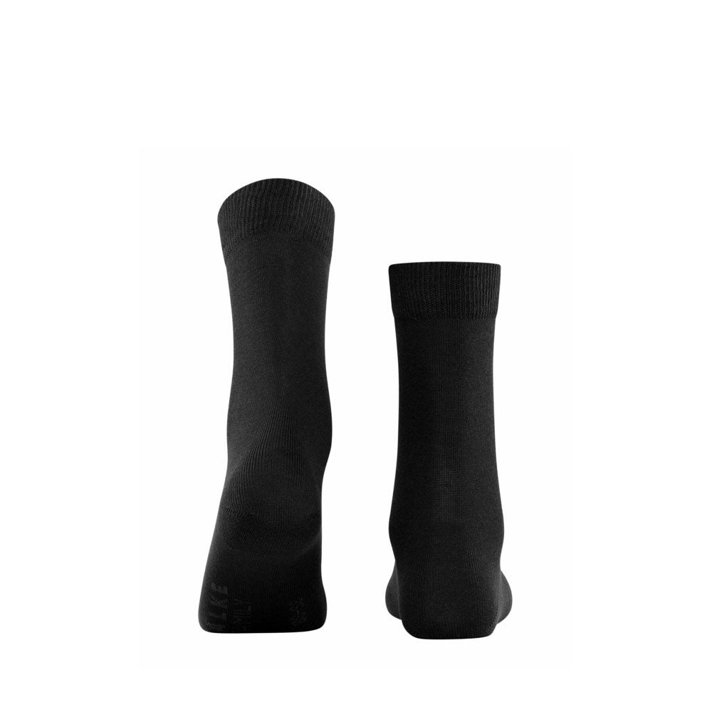 Falke Family Women Socks in black heel view - Hanig's Footwear