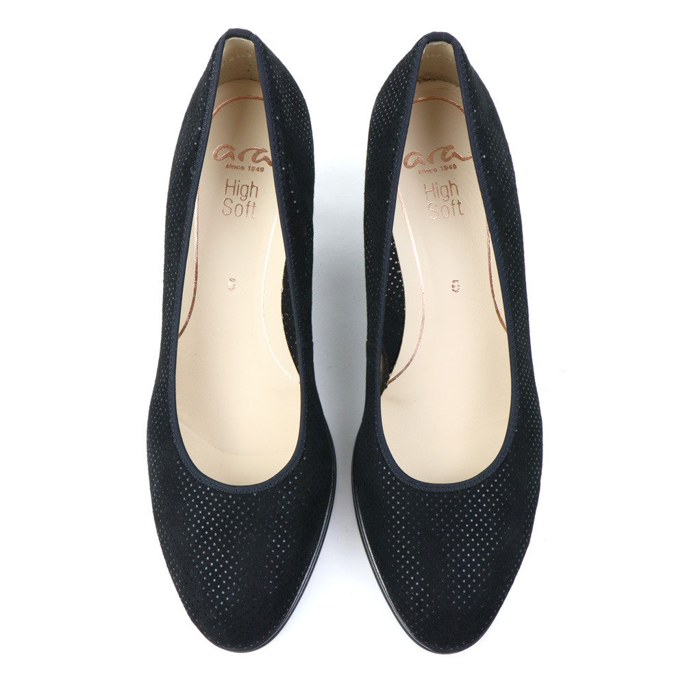 Ara Ophelia Black Puntikid top view - Hanig's Footwear