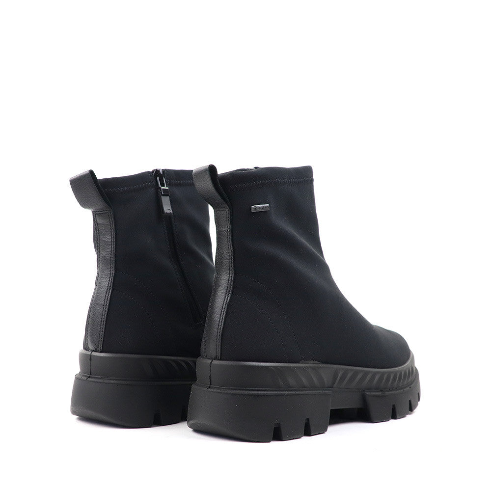 ARA Montvale Black Gtx heel view - Hanig's Footwear