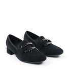 Ara Glimmer Black Suede angle view - Hanig's Footwear
