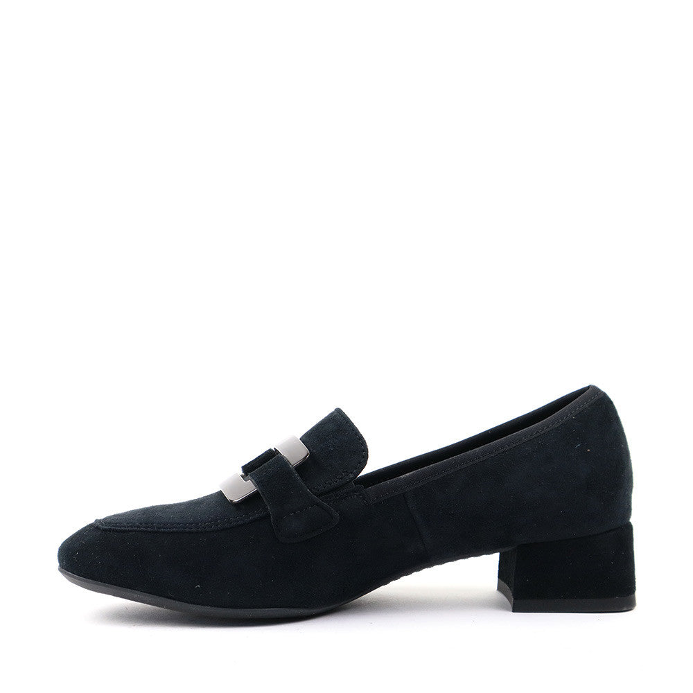 Ara Glimmer Black Suede inside view - Hanig's Footwear