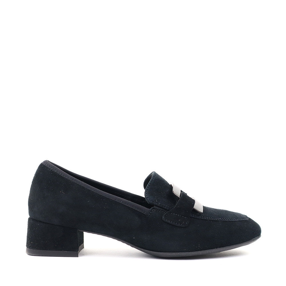 Ara Glimmer Black Suede side view - Hanig's Footwear
