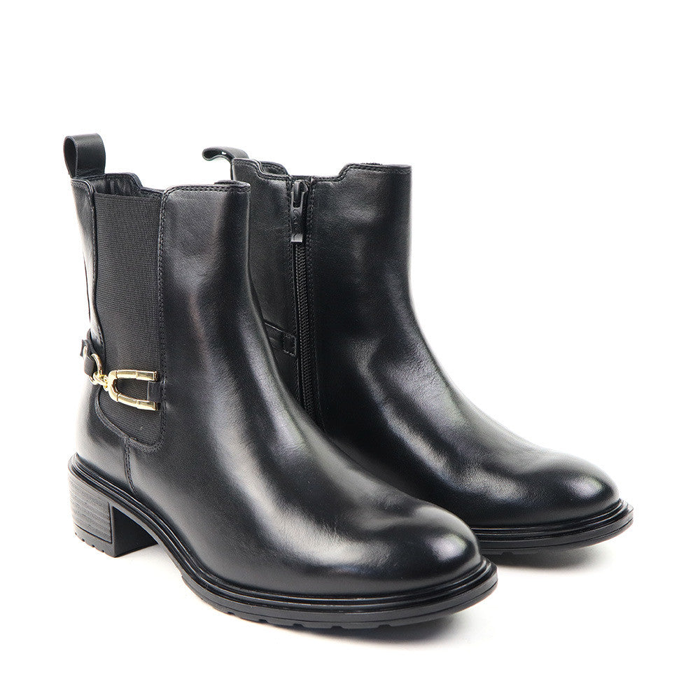 ARA Plumeria Black Nappa angle view - Hanig's Footwear