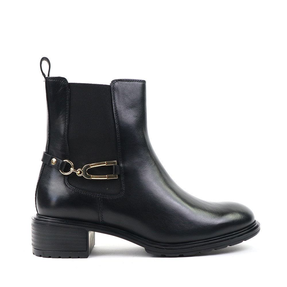 ARA Plumeria Black Nappa side view - Hanig's Footwear