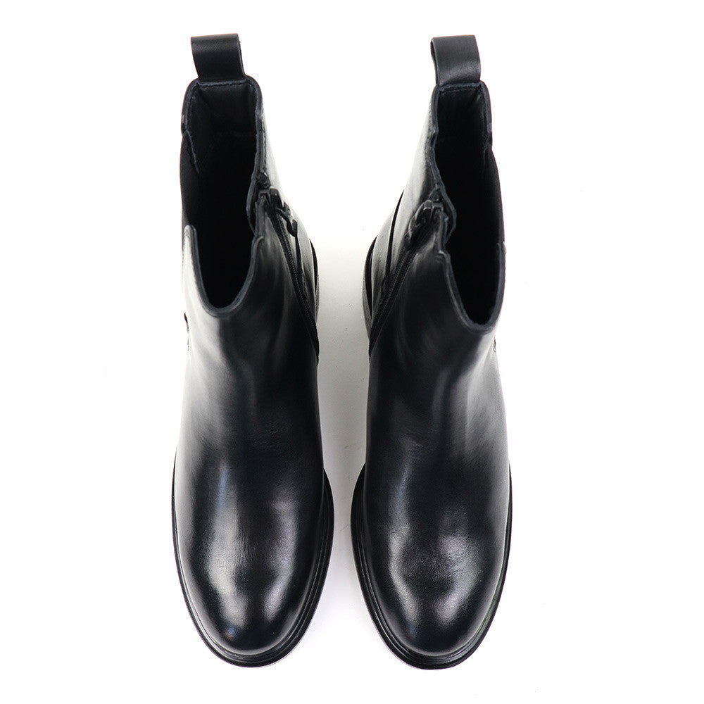 ARA Plumeria Black Nappa top view - Hanig's Footwear