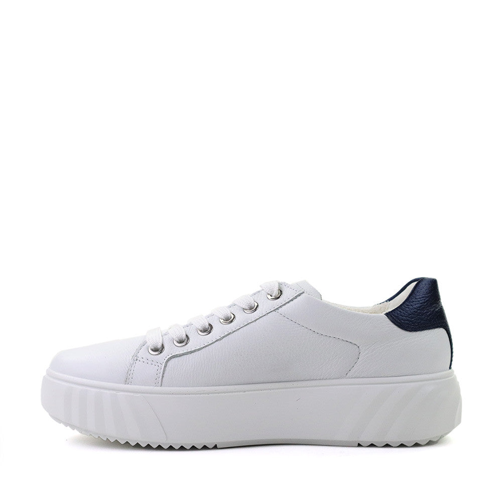 Ara Mikky white leather inside view - Hanig's Footwear
