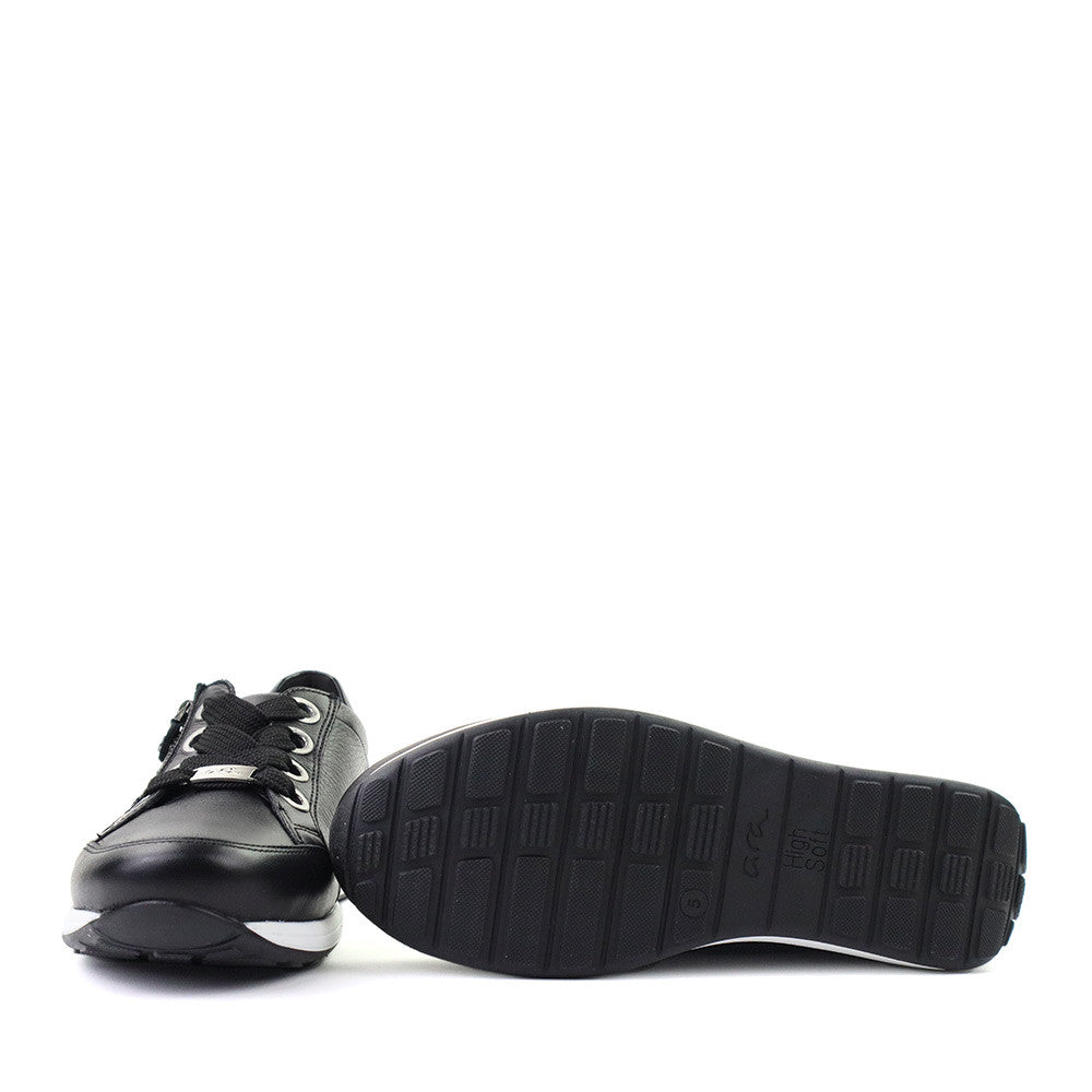 Ara Ollie Black Leather sole view - Hanig's Footwear