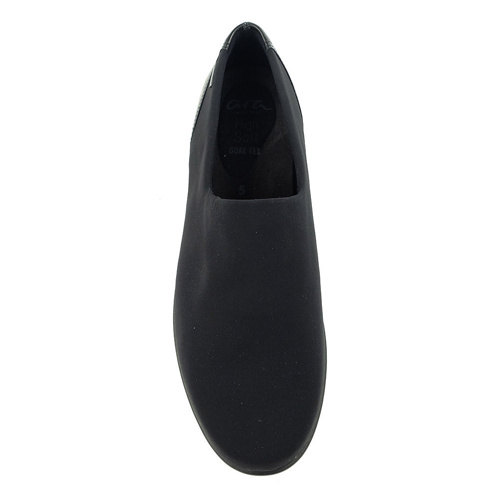 Ara Zurich in Black Gore tex top view - Hanig's Footwear