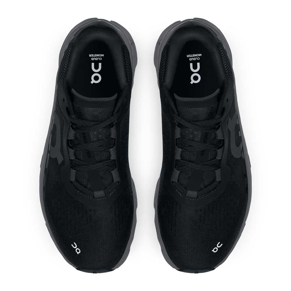 On Running Cloudmonster Black Magnet top view - Hanig's Footwear