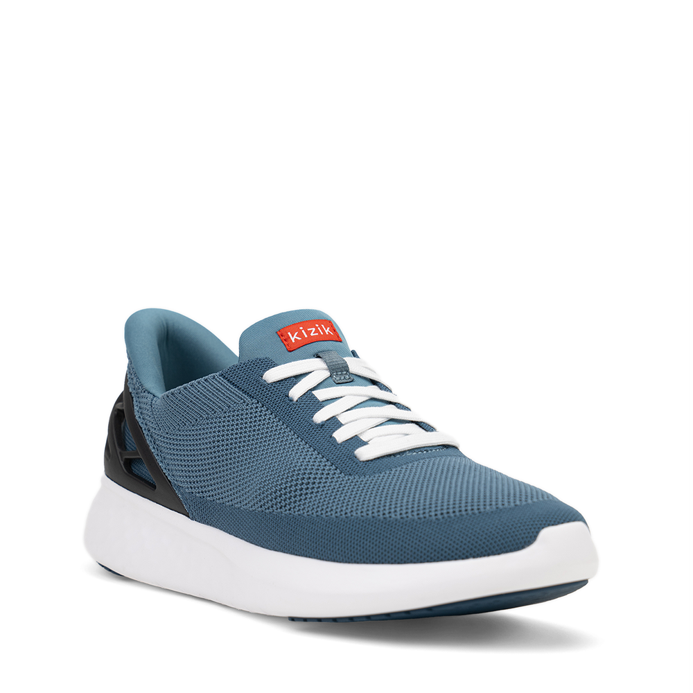 Kizik Athens Deep Sea Blue Mens angle view mens - Hanig's Footwear