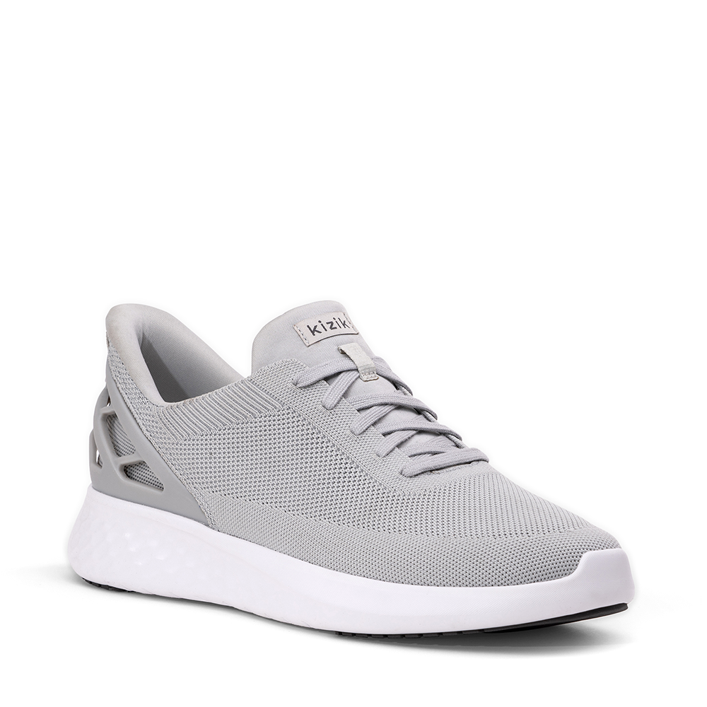 Kizik Athens Slate Grey Mens angle view mens - Hanig's Footwear