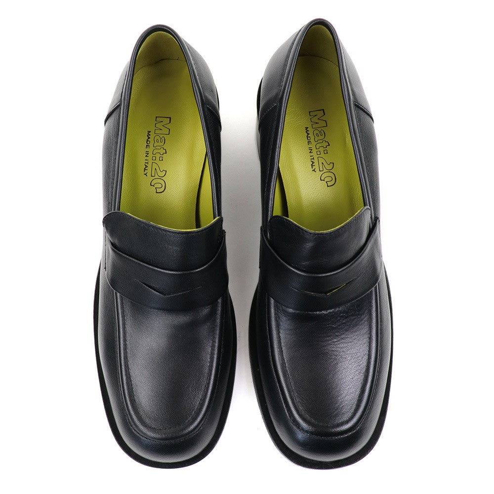 Mat 20 S400 Loafer Black top view - Hanig's Footwear