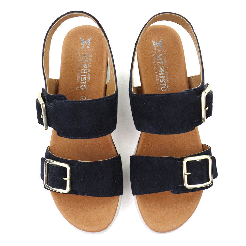 Mephisto Ysabel Navy top view - Hanigs Footwear