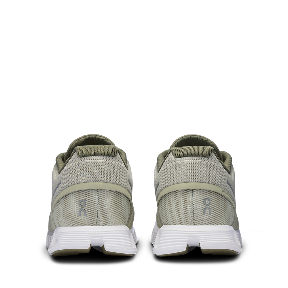 On Cloud 5 Chalk Grove Mens heel view - Hanig's Footwear