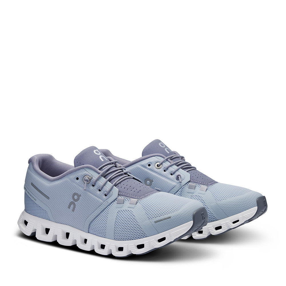 On Running Cloud 5 Heather Fossil Womens angle view - Hanig's Footwear