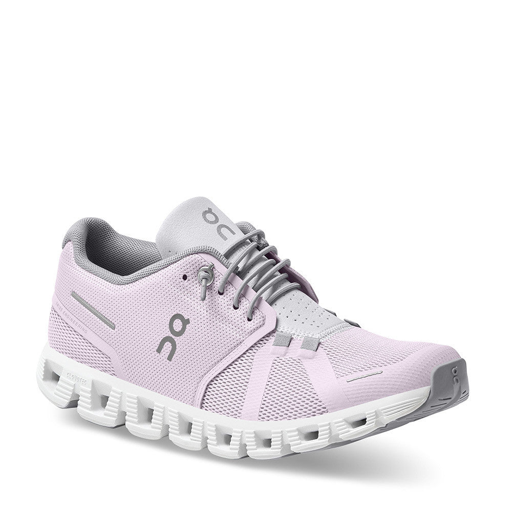 On Running Cloud Lily Frost Womens angle view - Hanig's Footwear