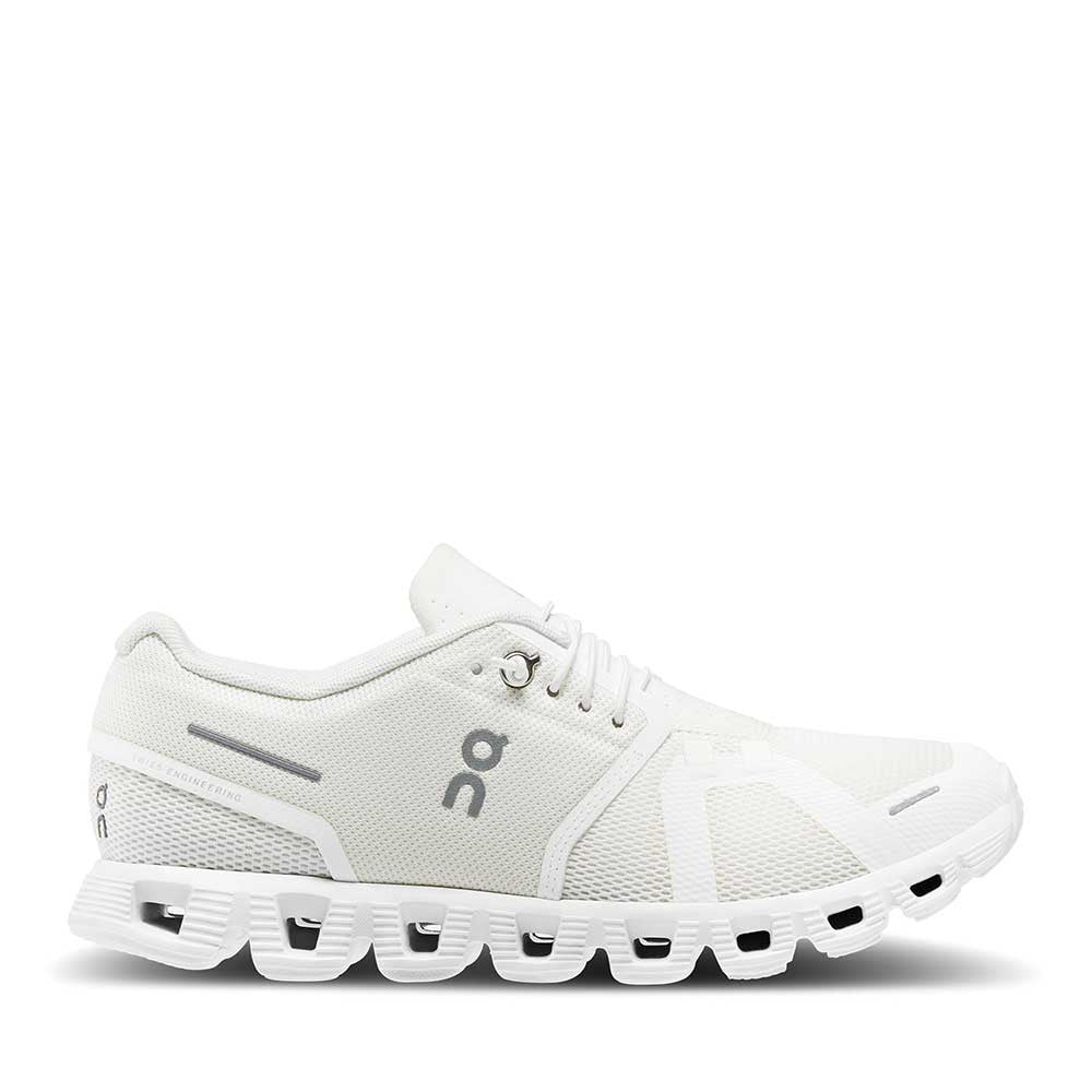 On Running Cloud 5 Undyed White Womens side view - Hanig's Footwear