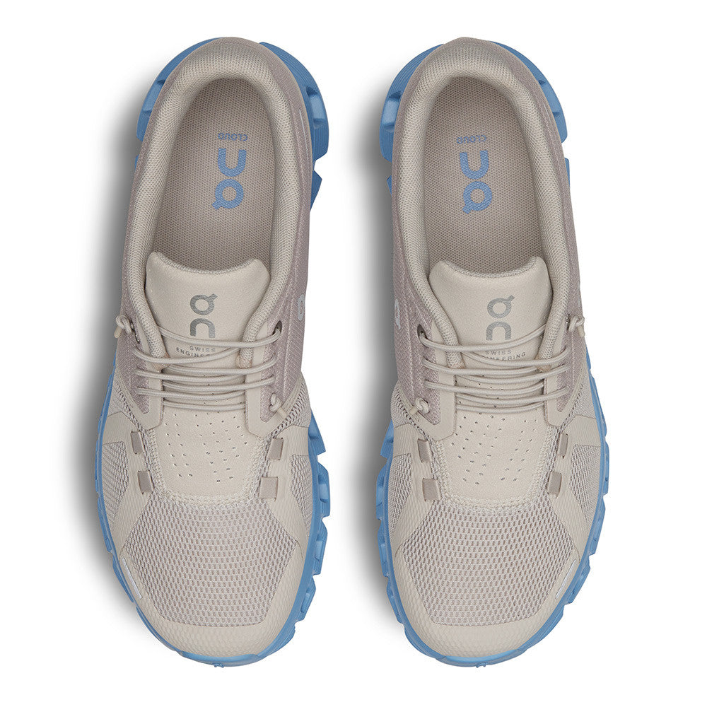 On Running Cloud 5 Pearl Neptune Womens top view - Hanig's Footwear