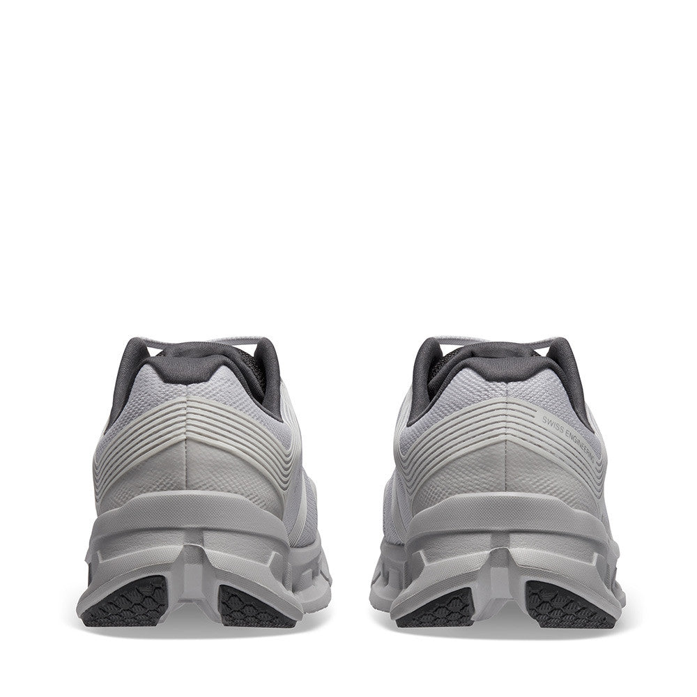 On Cloudgo White/ Glacier Womens heel view - Hanig's Footwear