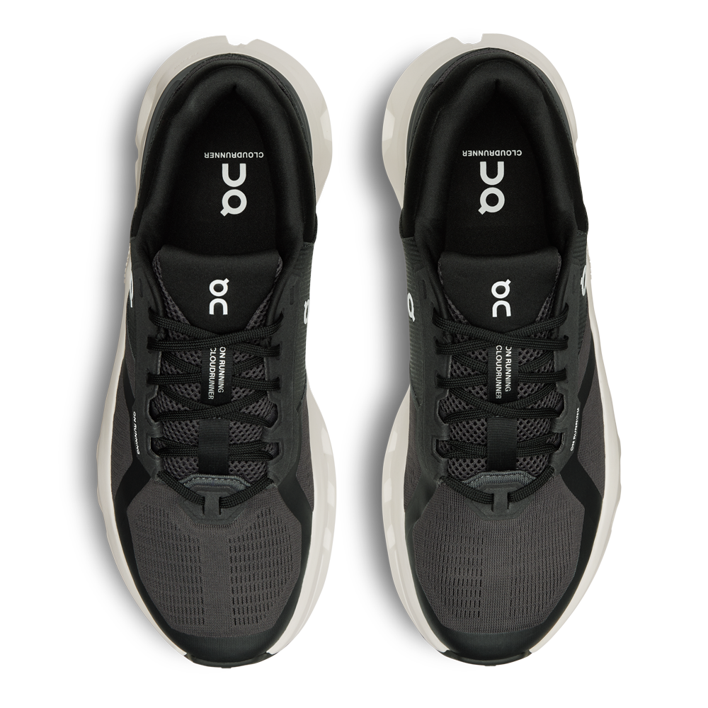 On Running Cloudrunner 2 Eclipse Black Womens top view - Hanig's Footwear