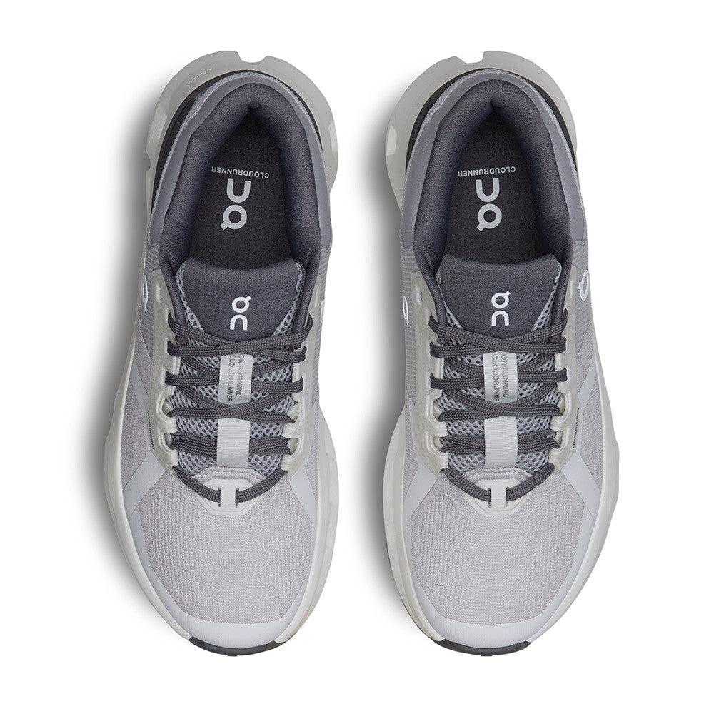 On Running Cloudrunner 2 Frost White Womens top view - Hanig's Footwear