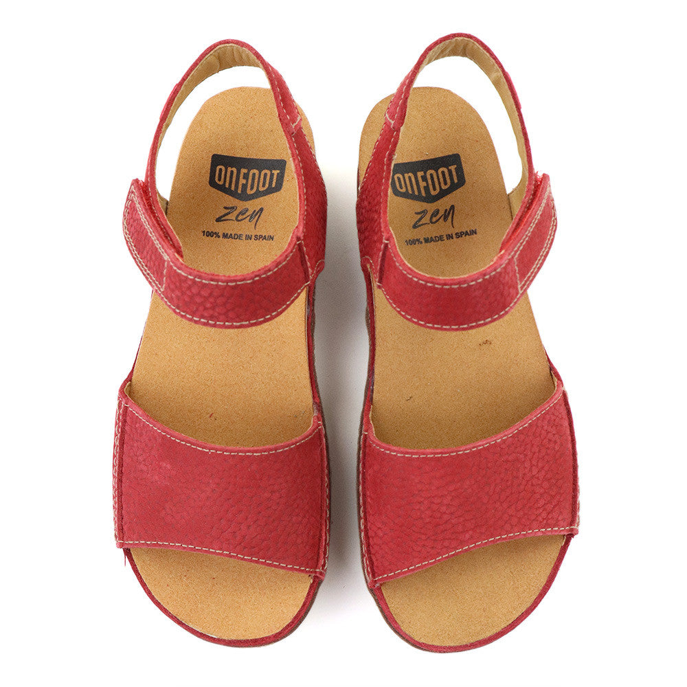 On Foot 240 Red top view - Hanigs Footwear