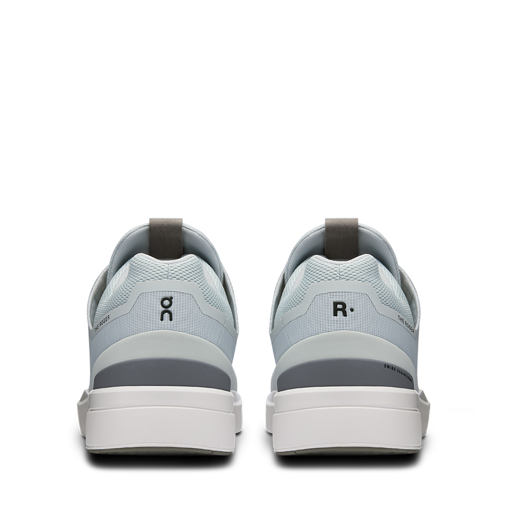 On Roger Spin Glacier Asphalt Mens heel view mens - Hanig's Footwear