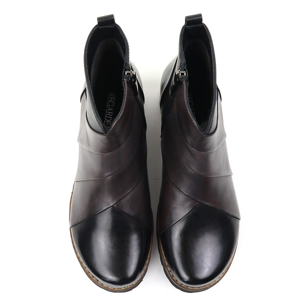 Regarde le Ciel Layla-04 Black top view - Hanig's Footwear