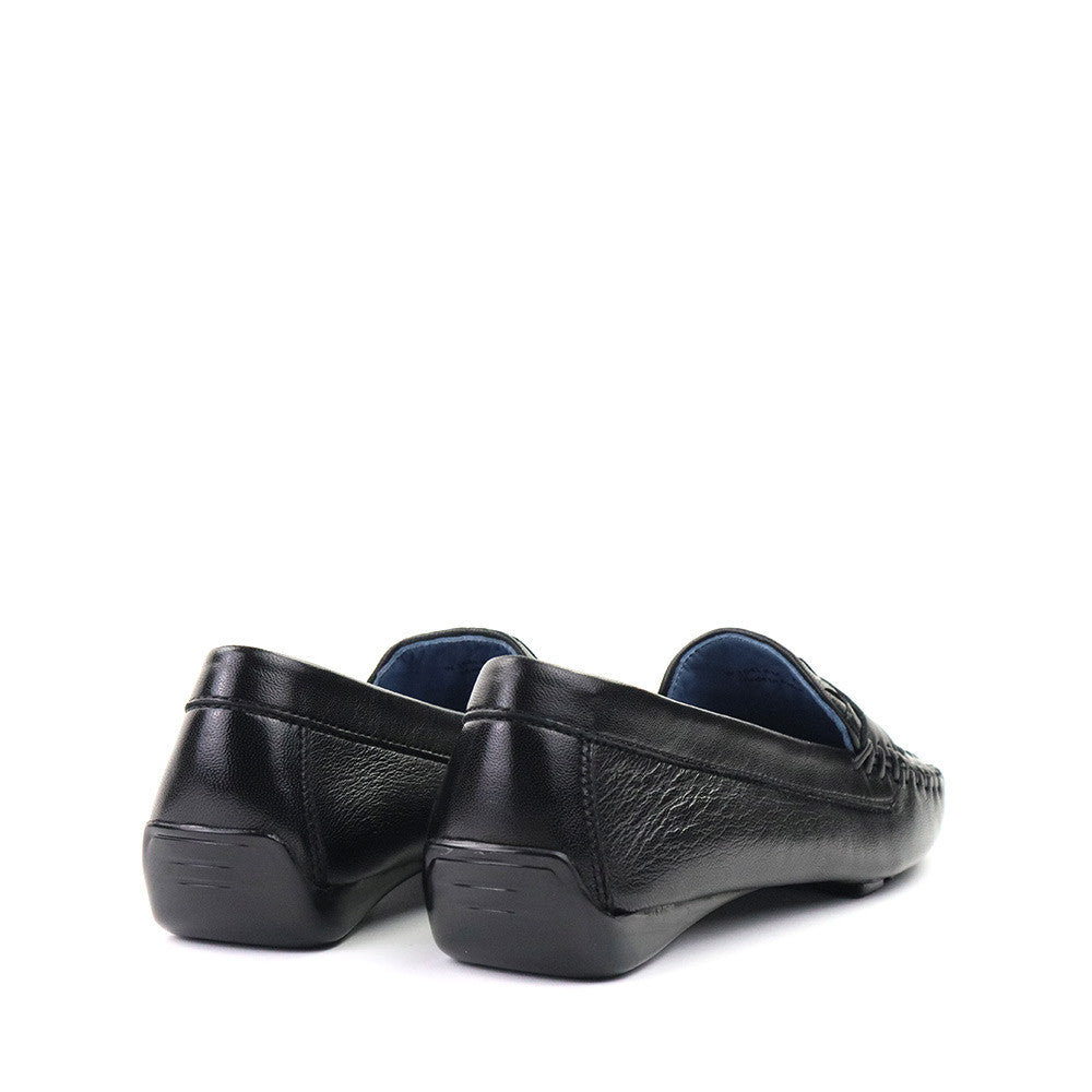 Robert Zur Petra Black heel view - Hanig's Footwear