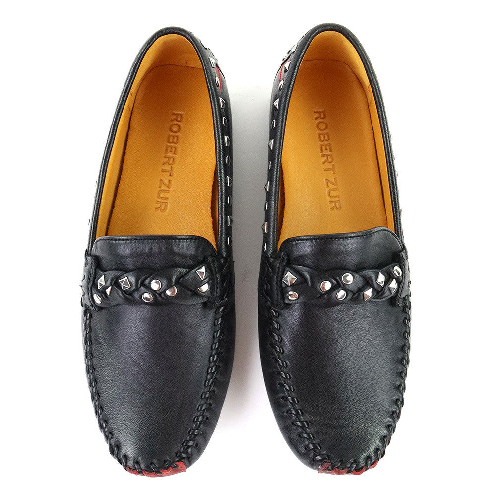 Robert Zur Twisted Galaxy Black top view - Hanig's Footwear