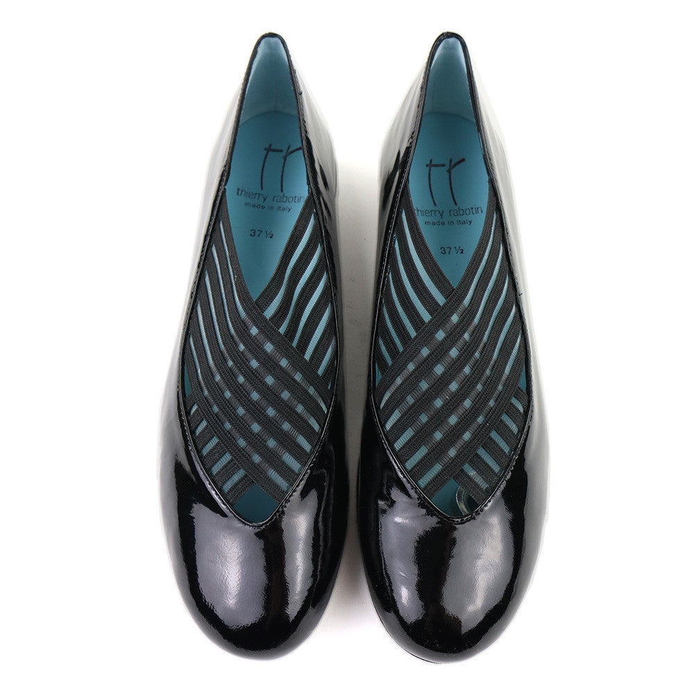 Thierry Rabotin Gragas 2438 Black Shine top view - Hanig's Footwear