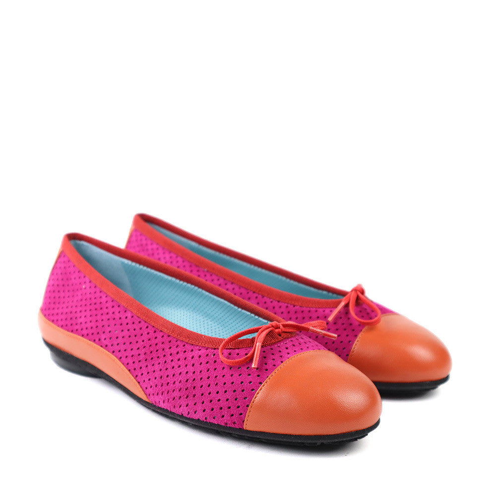 Thierry Rabotin Greta 2447 Red Orange Suede angle view - Hanig's Footwear